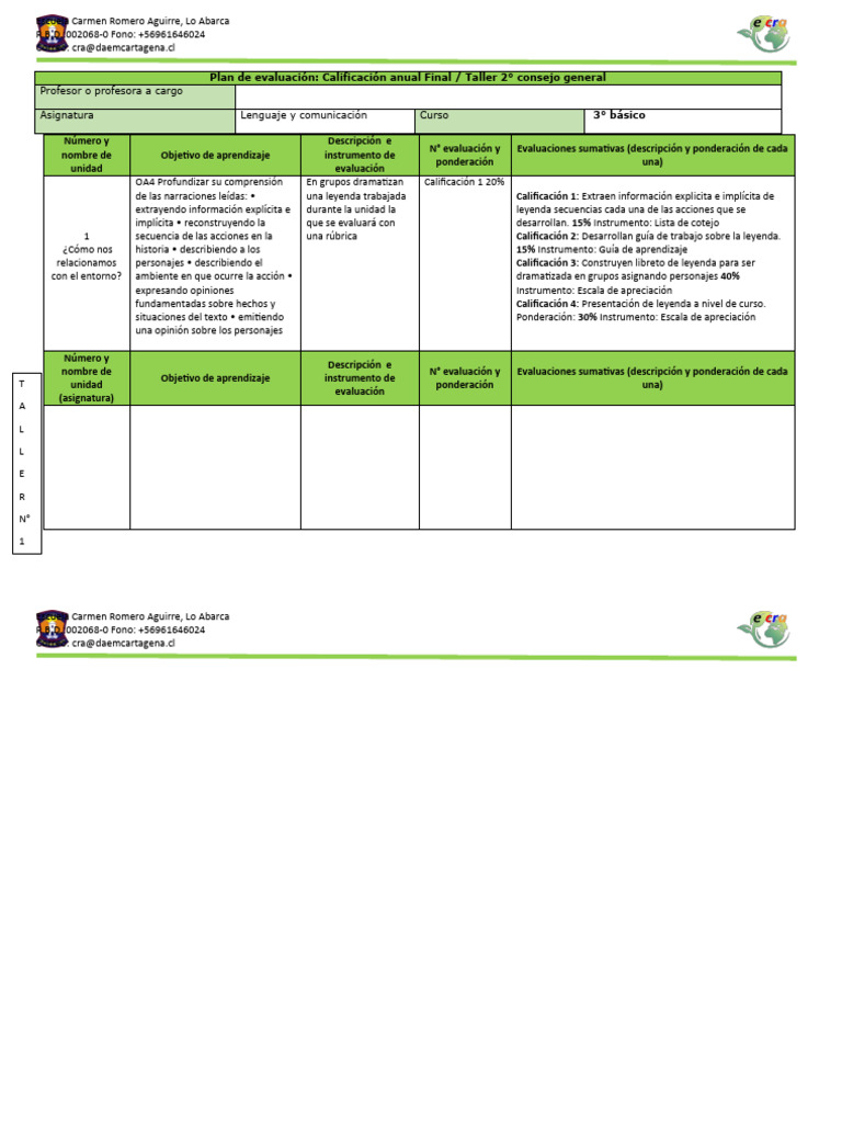 Evaluación de Lenguaje 3° Básico | PDF | Aprendizaje | Cognición