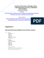 Solution Manual For Operations and Supply Chain Management 8Th Edition Russell Taylor 111846267X 978111873854 Full Chapter PDF