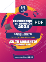 Convocatoria Bachillerato 2024