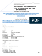 Illustrated Microsoft Office 365 and Word 2016 Comprehensive 1St Edition Duffy Test Bank Full Chapter PDF