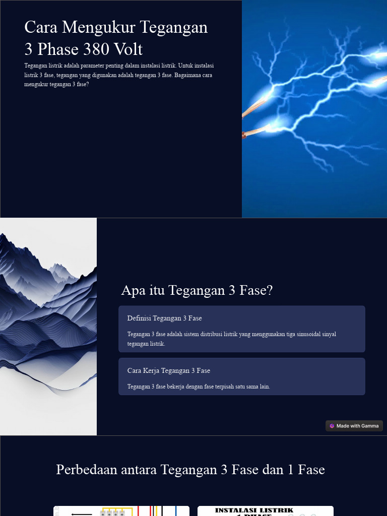 Cara Mengukur Tegangan 3 Phase 380 Volt 2 | PDF