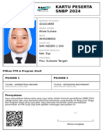 Kartu Peserta SNBP 2024: 424414668 Wilda Sulistia 3045286953 SMK Negeri 1 Sigi Kab. Sigi Prov. Sulawesi Tengah