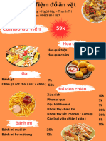 Menu ăn vặt Tmore