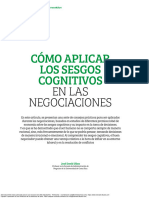 Sesgos Cognitivos y Negociación