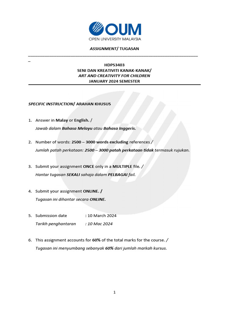 Assignment OUM | PDF