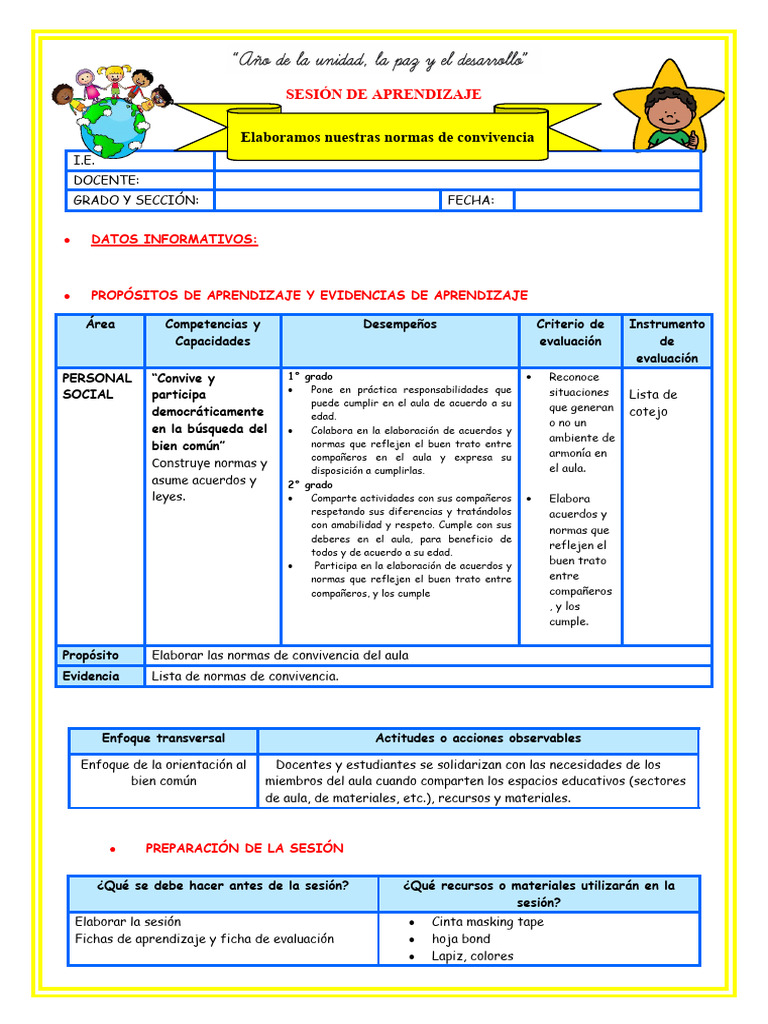 Normas de Convivencia en el Aula | PDF | Evaluación | Salón de clases