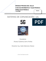 Sistemas de Comunicación I (A) : Estudiante: Alvarez Gutierrez Jaime Andres Docente: Ing. Ivette Sahonero Alanez