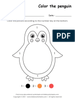 Color The Penguin Worksheet