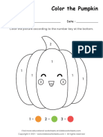Color The Pumpkin Worksheet