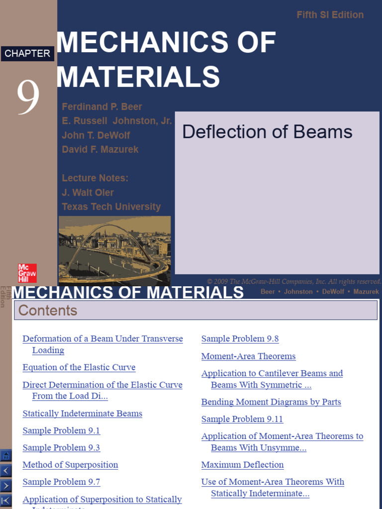9 Beam Deflection Updating Pdf Bending Beam Structure