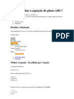 Como Calcular A Equação Do Plano ABC