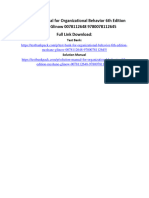 Solution Manual For Organizational Behavior 6Th Edition Mcshane Glinow 0078112648 9780078112645 Full Chapter PDF
