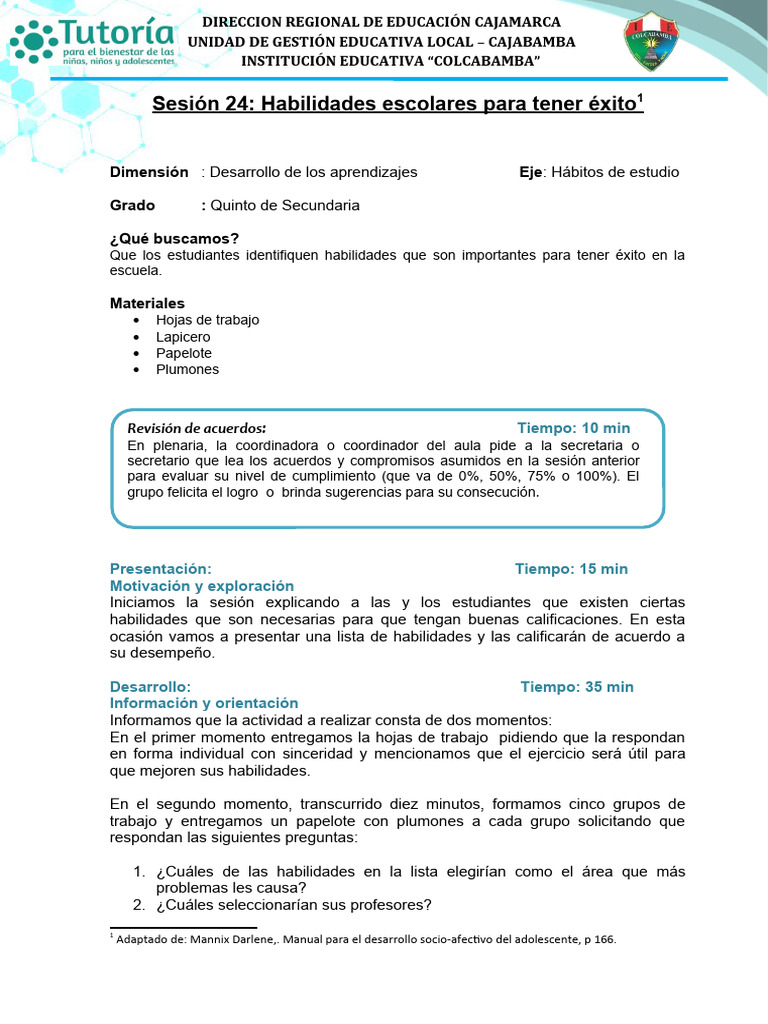 Habilidades Escolares para el Éxito | PDF | Escuelas | Aprendizaje