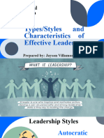 Types Styles and Characteristics of Effective Leaders Jayson v. Bauat