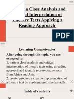 Writing A Close Analysis