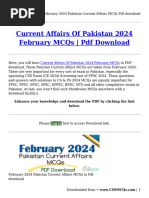 February 2024 Pakistan Current Affairs MCQs PDF Download