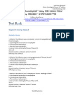 Sociological Theory 10Th Edition Ritzer Test Bank Full Chapter PDF