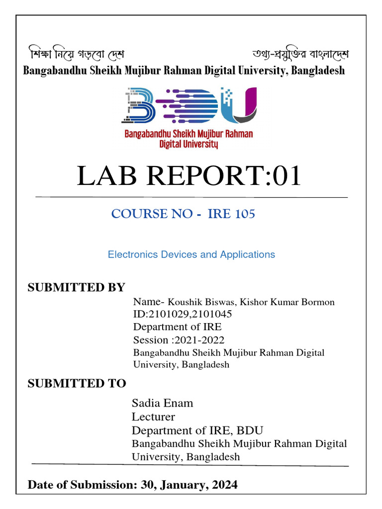 Ire 105 Lab 1 Combine Download Free PDF Rectifier Root Mean Square