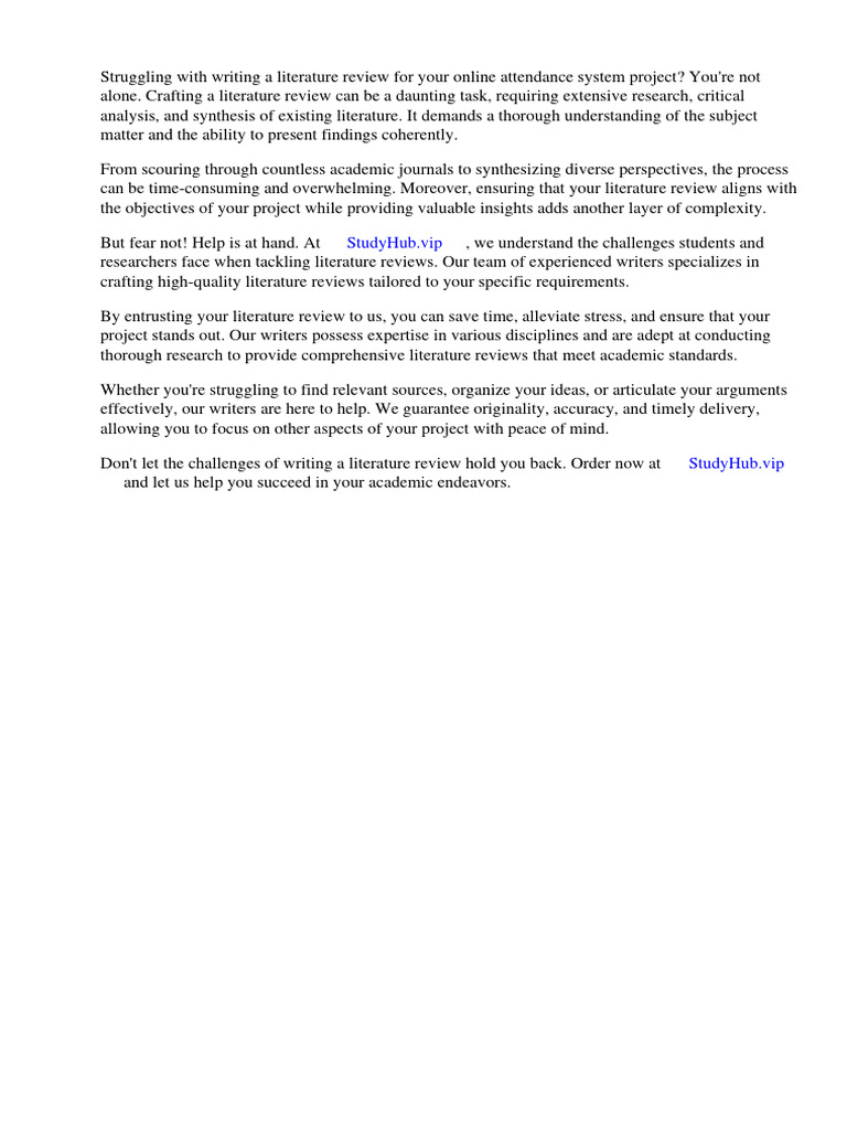 Literature review for online attendance system download free pdf