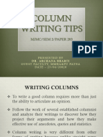 Column Writing Tips