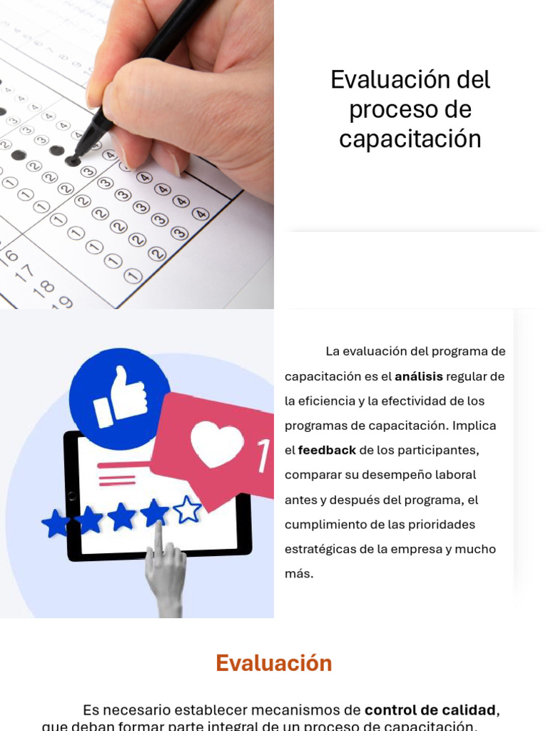 Evaluacion Del Proceso de Capacitacion | PDF | Evaluación | Cuestionario