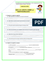 Ficha-Juev-Pl-Leemos Un Cuento Sobre La Responsabilidad - Jezabel Camargo-Único Contacto-978387435