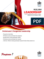 Pertemuan 1 - Pengantar Leadership