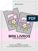 Mini Livro - Porta Agulhas - Karolkriativa