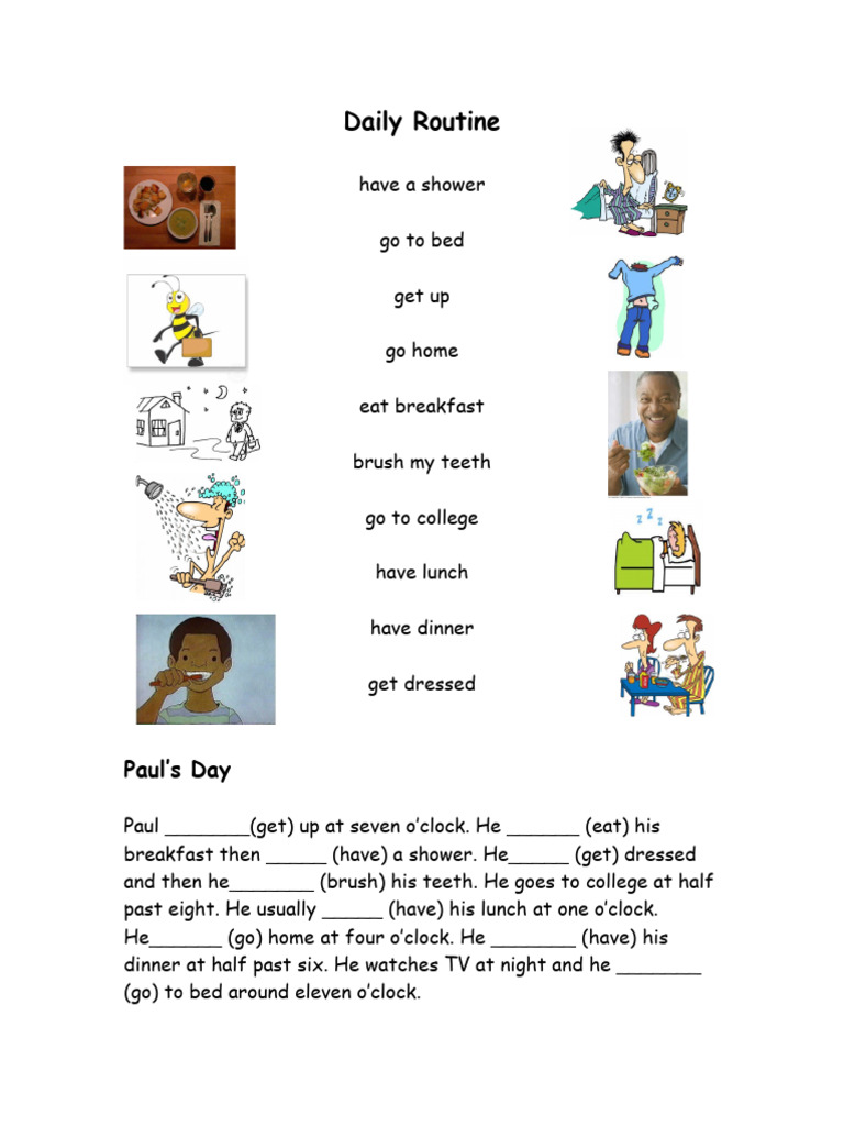 Paul's Daily Routine Explained | PDF | Self-Improvement | Wellness