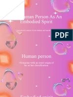 The Human Person As An Embodied Spirit