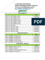 Daftar Harga LUB1