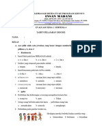 Soal EVALUASI TEMA 1 SUBTEMA 4