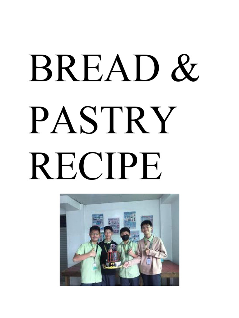 Bread and Pastry Recipes PDF Baking Breads