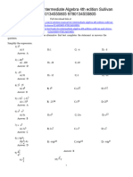 Intermediate Algebra 4Th Edition Sullivan Test Bank Full Chapter PDF