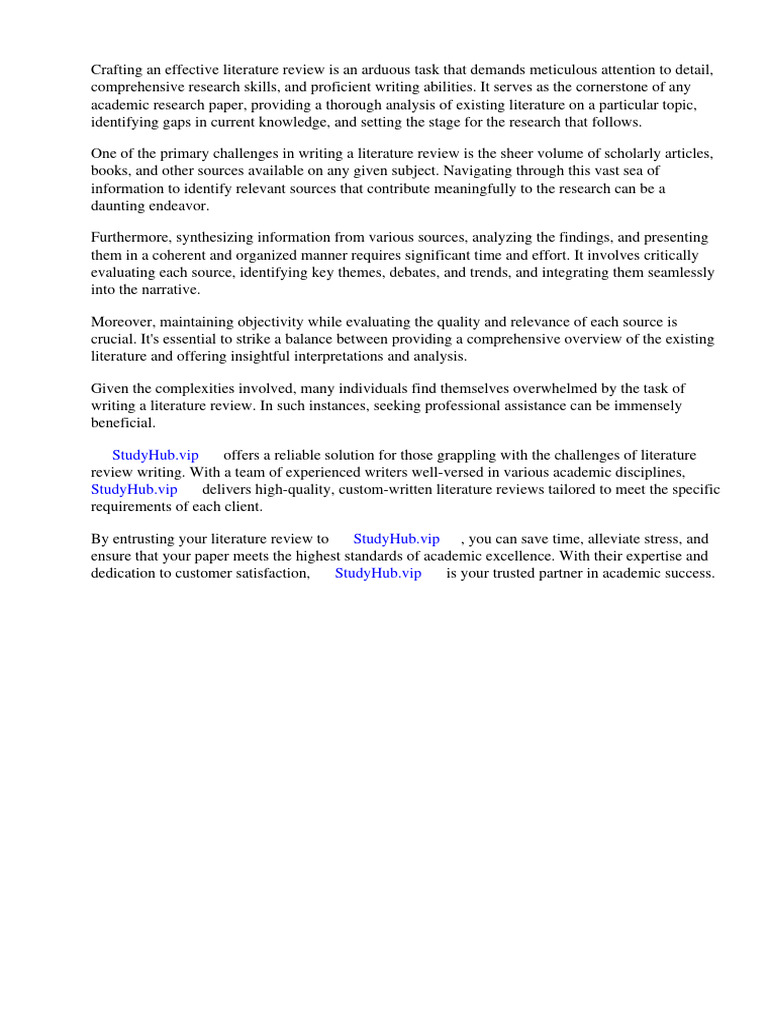 Example Introduction for Literature Review | PDF | Literature Review ...