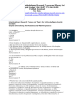 Test Bank For Interdisciplinary Research Process and Theory 3Rd Edition Repok Szostak 1506330487 9781506330488 Full Chapter PDF