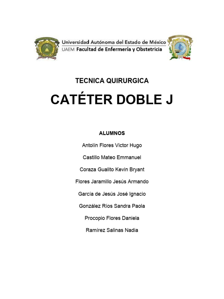 Colocación de Catéter Doble J | PDF | Sistema urinario | Riñón