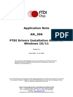 AN 396 FTDI Drivers Installation Guide For Windows 10 11