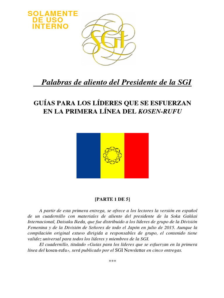 Guías para Líderes en Kosen-Rufu | PDF | Religión y espiritualidad
