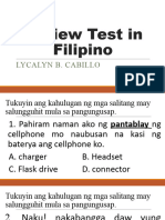 Review Test in Filipino