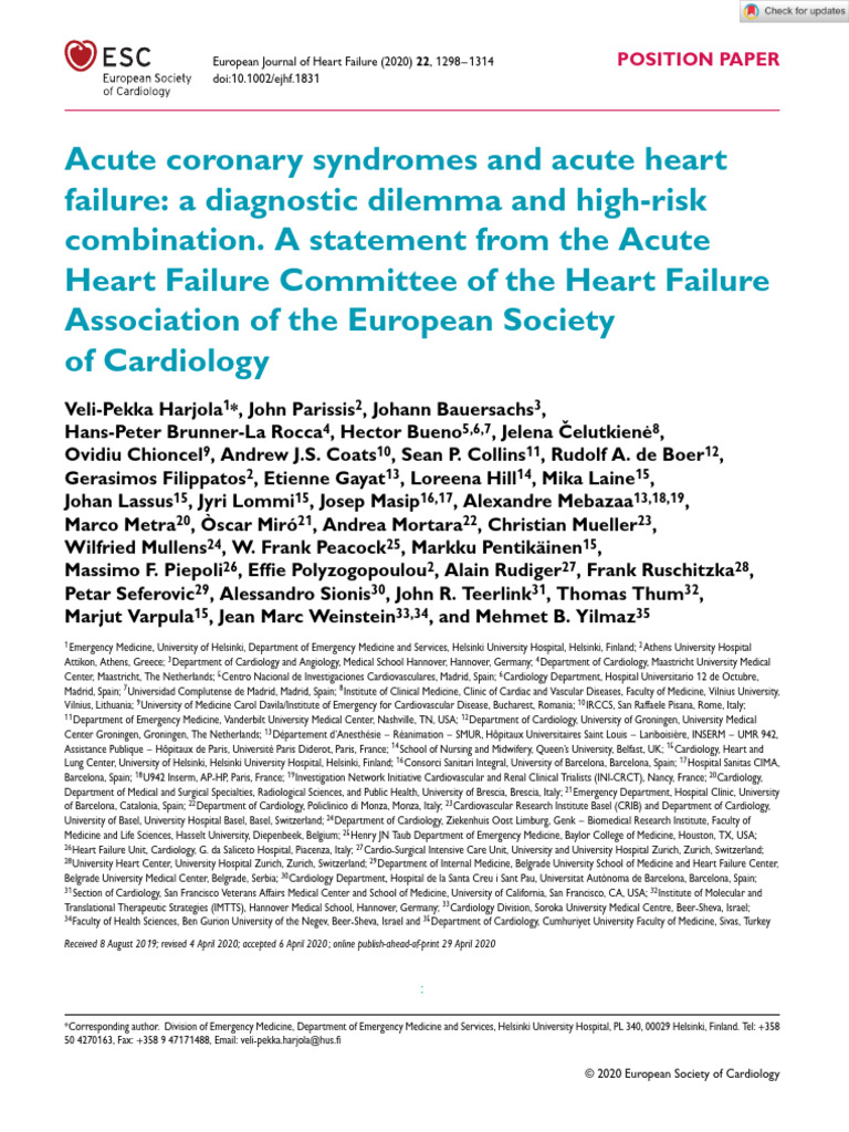 Acute Coronary Syndrome & Heart Failure | PDF | Myocardial Infarction ...