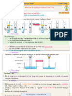 Réaction de Quelques Métaux Avec L'air