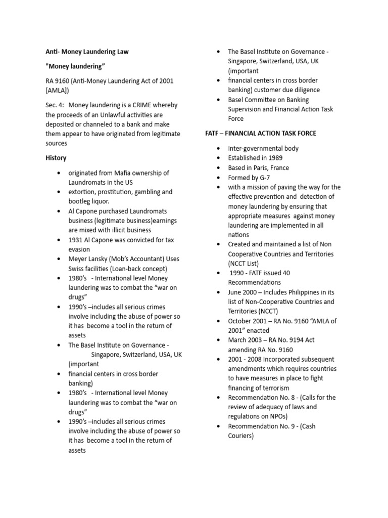 Overview of Anti-Money Laundering Act | PDF | Money Laundering | Money