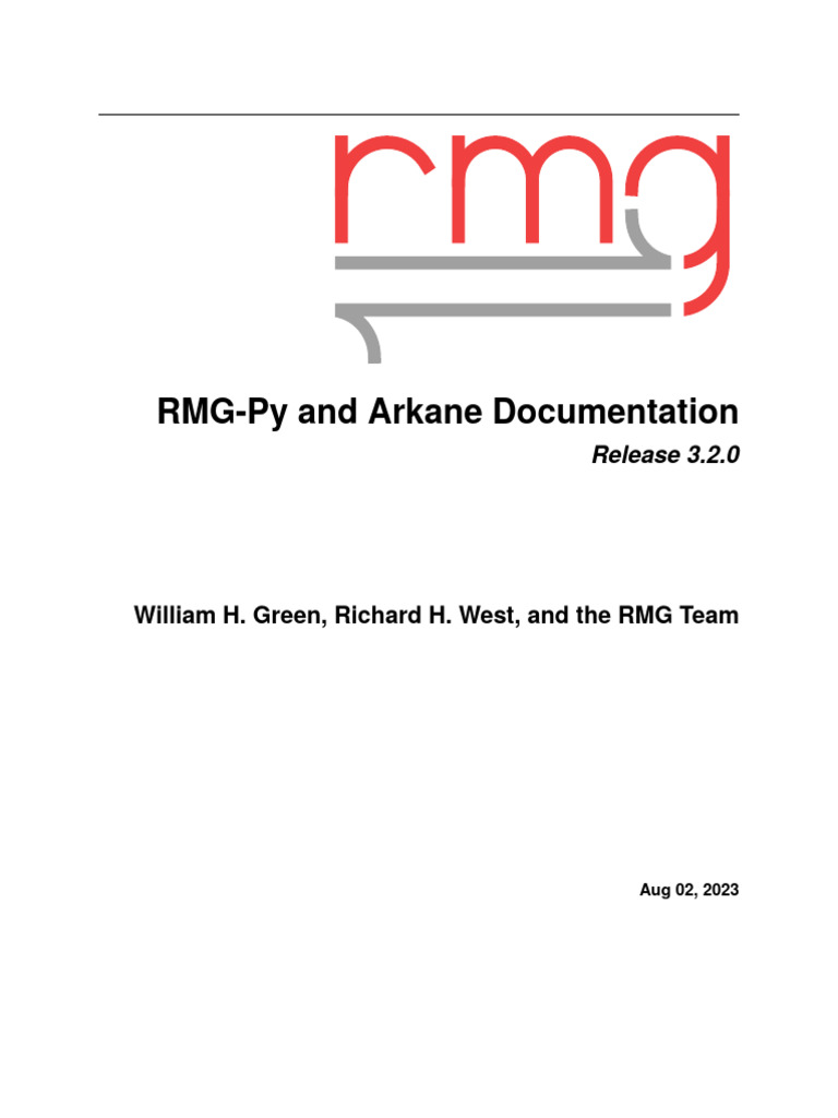 RMG-Py and Arkane Documentation | PDF | Command Line Interface ...