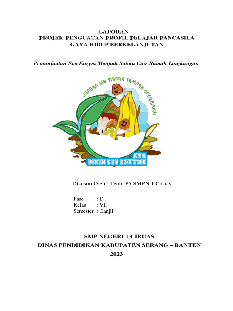 Cover Laporan Kegiatan P5 SMPN 1 Ciruas | PDF | Karier & Perkembangan ...