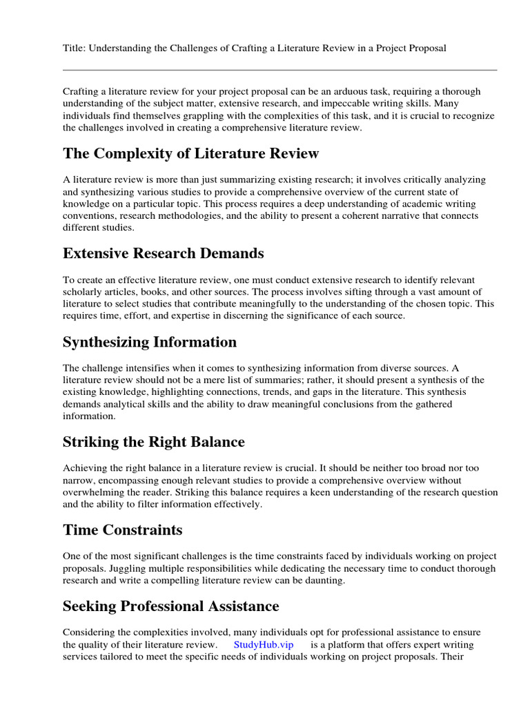 What Is Literature Review In Project Management