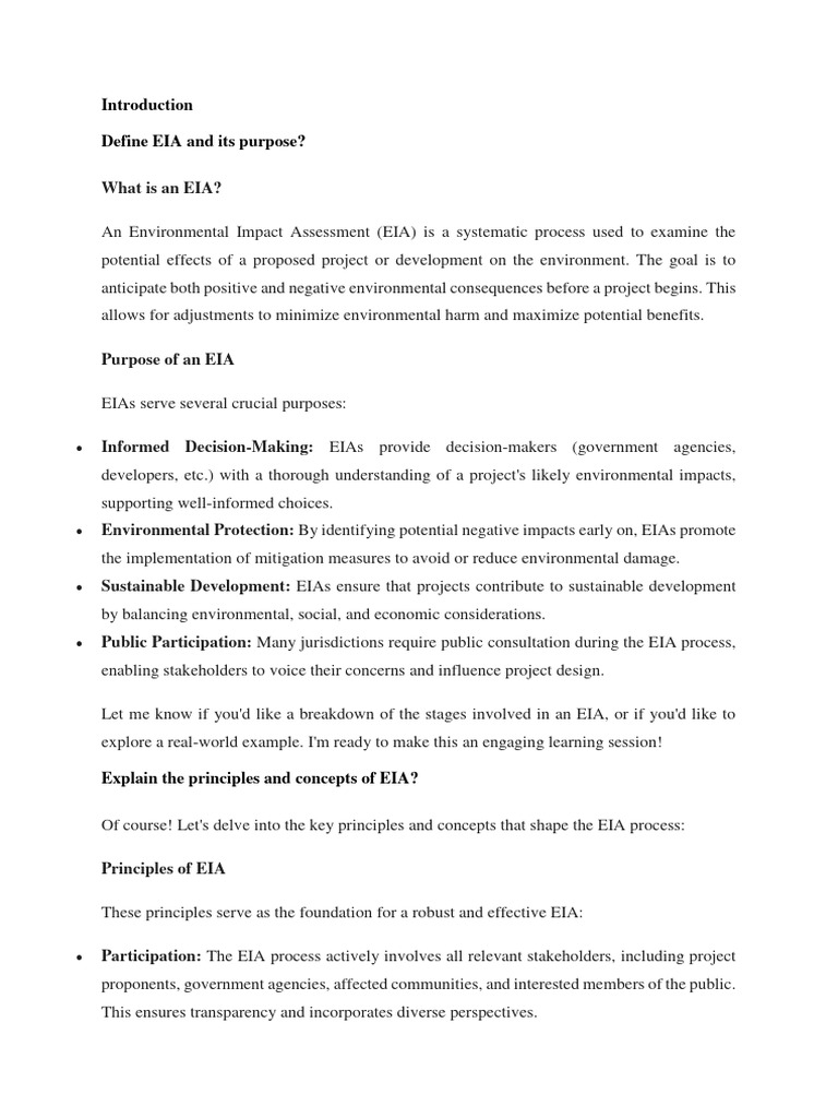 Understanding Environmental Impact Assessments | PDF | Environmental ...