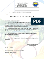 Barangay Clearance