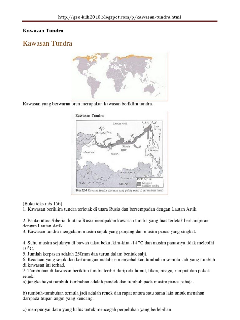 Kawasan Tundra Pdf