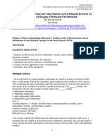 Test Bank For Interpreting and Using Statistics in Psychological Research 1St Edition Christopher 1506304168 9781506304168 Full Chapter PDF